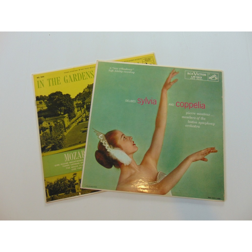 Lot of 2 Classical Vinyl Records Delibes Sylvia Coppelia Mozart Bruno Walter LP